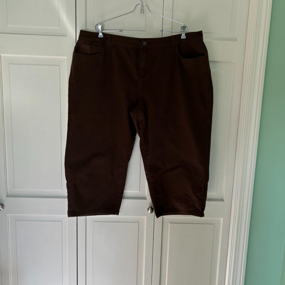 Coldwater Creek Brown Capri Pants size 20
